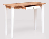 Beijing Solid Wood Study Table with One Drawer - Study Table - Furniselan - White-Finish