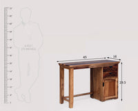 Bekasi Solid Wood Writing Study Table, Study Laptop Desk with Two Drawers & One Door-Rustic Teak Finish - Study Table - Furniselan