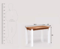 Belem Solid Wood Console Table , Study Laptop Table - Study Table - Furniselan - White-Finish