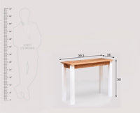 Belem Solid Wood Console Table , Study Laptop Table - Study Table - Furniselan - White-Finish