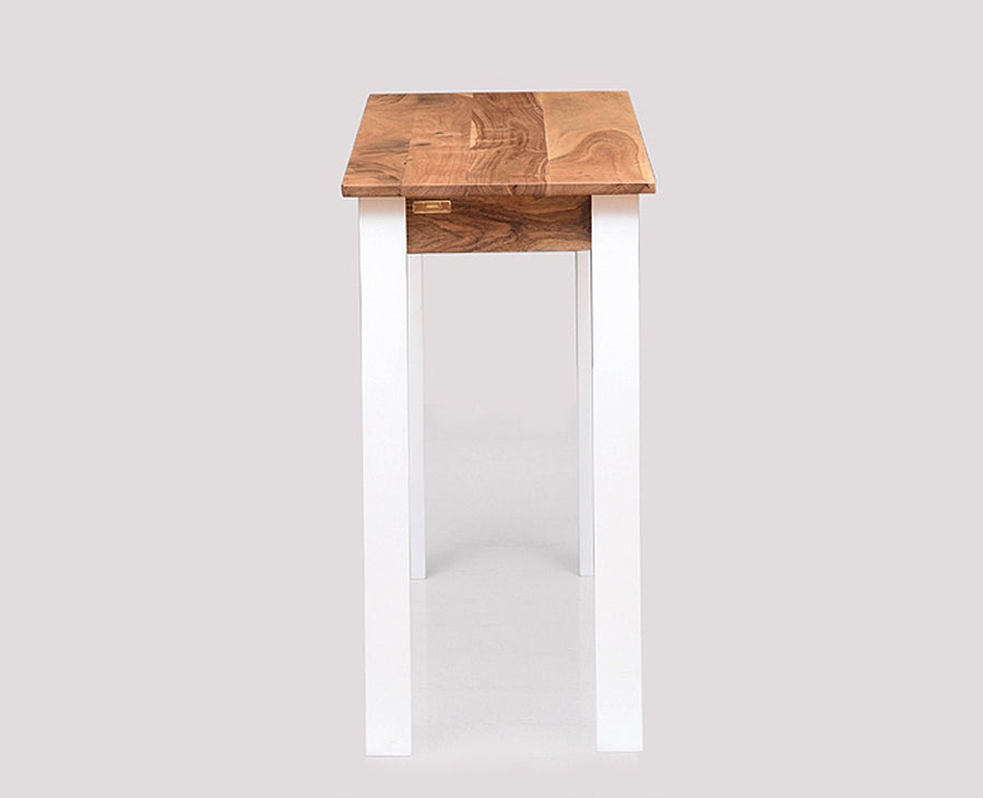 Belem Solid Wood Console Table , Study Laptop Table - Study Table - Furniselan - White-Finish