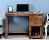Belgaum Solid Wood Writing Study Table, Study Laptop Desk with Two Drawers & One Door
