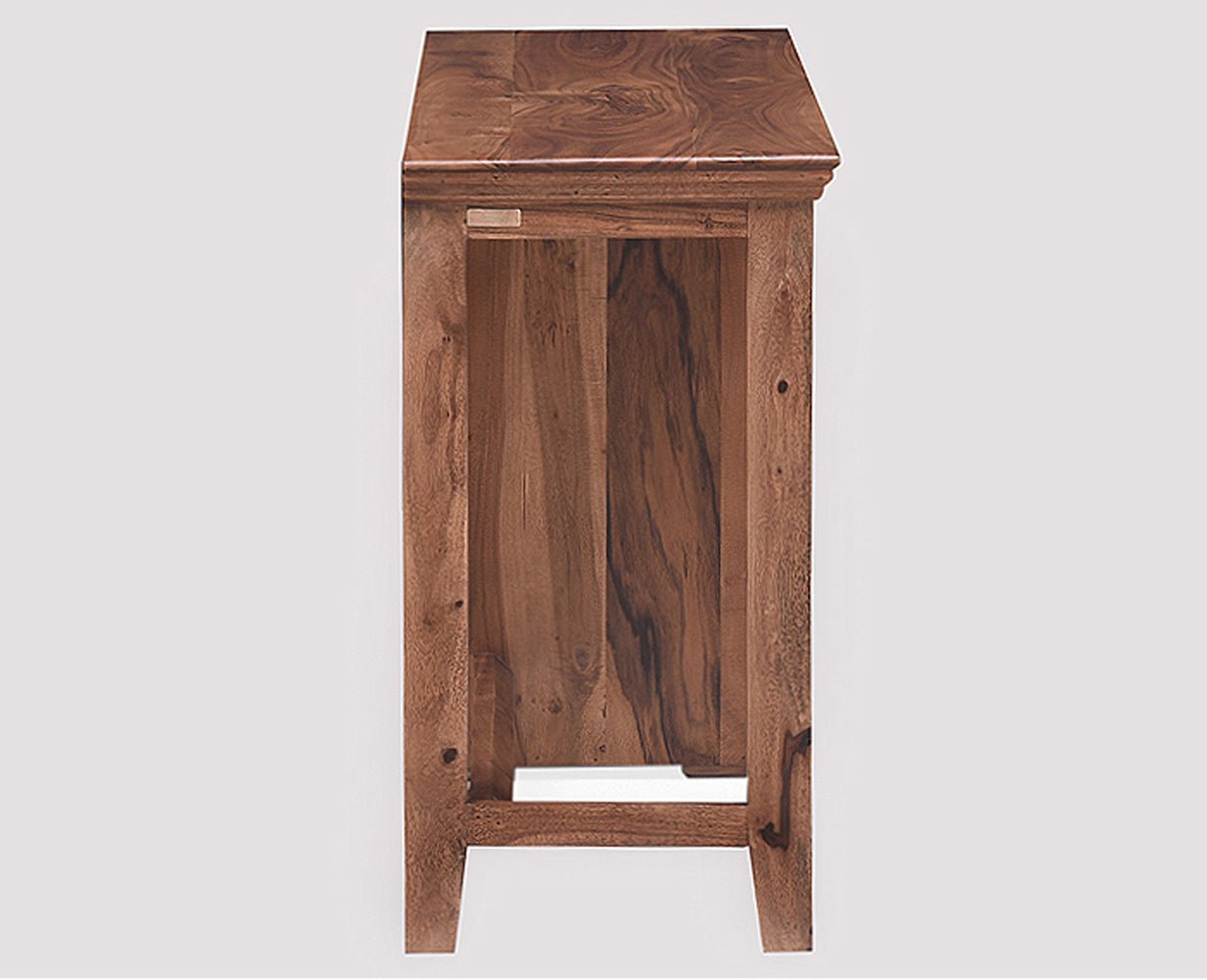 Buy Solid Wood Writing Study Table, Study Laptop Desk with Two Drawers