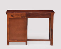 Belgaum Solid Wood Writing Study Table, Study Laptop Desk with Two Drawers & One Door - Study Table - Furniselan - Maple-Finish