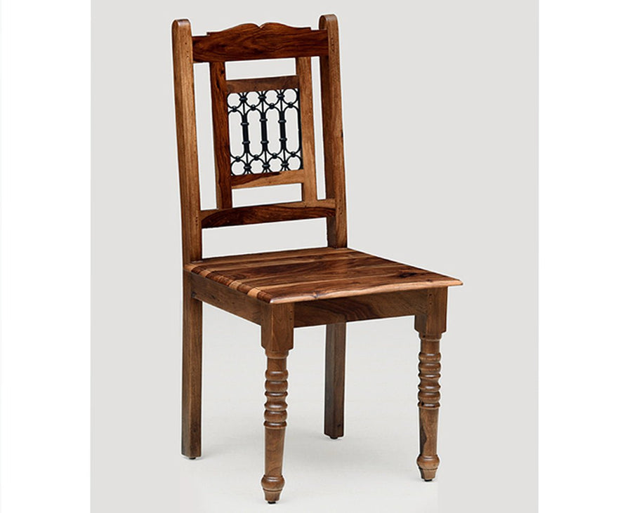 Belgaum Solid Wood Writing Study Table, Study Laptop Desk with Two Drawers & One Door With Chair - Study Table - Furniselan - Rustic-Teak-Finish