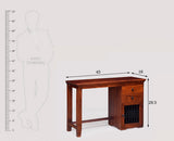 Belgaum Solid Wood Writing Study Table, Study Laptop Desk with Two Drawers & One Door With Chair - Study Table - Furniselan - Maple-Finish