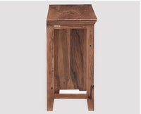 Belgaum Solid Wood Writing Study Table, Study Laptop Desk with Two Drawers & One Door With Chair - Study Table - Furniselan - Rustic-Teak-Finish
