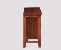 Belgaum Solid Wood Writing Study Table, Study Laptop Desk with Two Drawers & One Door With Chair - Study Table - Furniselan - Maple-Finish