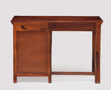 Belgaum Solid Wood Writing Study Table, Study Laptop Desk with Two Drawers & One Door With Chair - Study Table - Furniselan - Maple-Finish