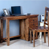 Belgaum Solid Wood Writing Study Table, Study Laptop Desk with Two Drawers & One Door With Chair - Study Table - Furniselan - Rustic-Teak-Finish