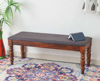 Belgium 3 Seater Sheesham Wood Bench - Furniselan - Maple-Finish