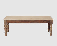 Belgium 3 Seater Sheesham Wood Bench - Furniselan - Grey-Finish