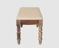Belgium 3 Seater Sheesham Wood Bench - Furniselan - Grey-Finish