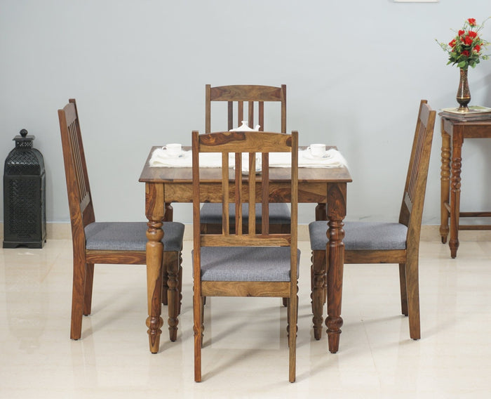 Belgium 4 Seater Dining Set With 4 Chairs - Furniselan