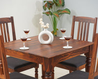 Belgium 4 Seater Dining Set With 4 Chairs - Furniselan - Maple-Finish