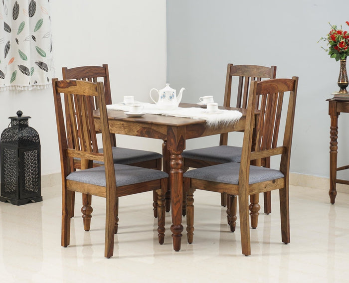 Belgium 4 Seater Dining Set With 4 Chairs - Furniselan