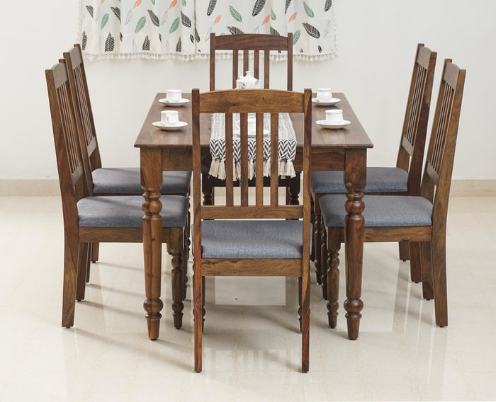 Belgium 6 Seater Dining Set With 6 Chairs - Dining Set - Furniselan