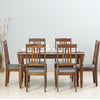 Belgium 6 Seater Dining Set With 6 Chairs - Dining Set - Furniselan - Teak-Finish