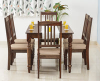 Belgium 6 Seater Dining Set With 6 Chairs - Dining Set - Furniselan - Grey-Finish