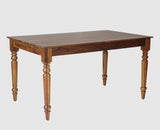Belgium 6 Seater Dining Set With 6 Chairs - Dining Set - Furniselan - Teak-Finish