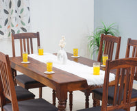 Belgium 6 Seater Dining Set With 6 Chairs - Dining Set - Furniselan - Maple-Finish