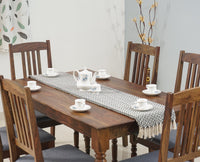 Belgium 6 Seater Dining Set With 6 Chairs - Dining Set - Furniselan - Teak-Finish