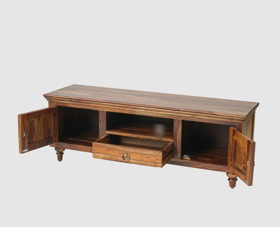 Belgium Entertainment Unit Tv Cabinet Two Door - Furniselan - Teak-Finish