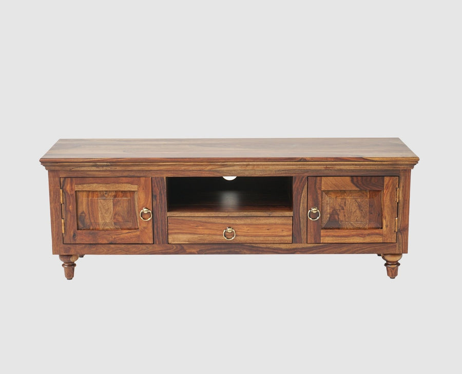 Belgium Entertainment Unit Tv Cabinet Two Door - Furniselan - Teak-Finish