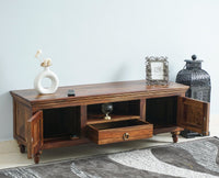 Belgium Entertainment Unit Tv Cabinet Two Door - Furniselan - Teak-Finish