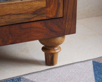 Belgium Glass Doors Book Case - Furniselan - Teak-Finish