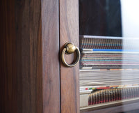 Belgium Glass Doors Book Case - Furniselan - Grey-Finish