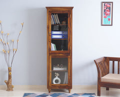 Belgium Glass Doors Book Case - Furniselan - Teak-Finish