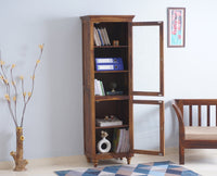 Belgium Glass Doors Book Case - Furniselan - Teak-Finish