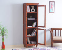 Belgium Glass Doors Book Case - Furniselan - Maple-Finish