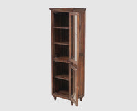 Belgium Glass Doors Book Case - Furniselan - Grey-Finish
