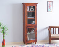 Belgium Glass Doors Book Case - Furniselan - Maple-Finish