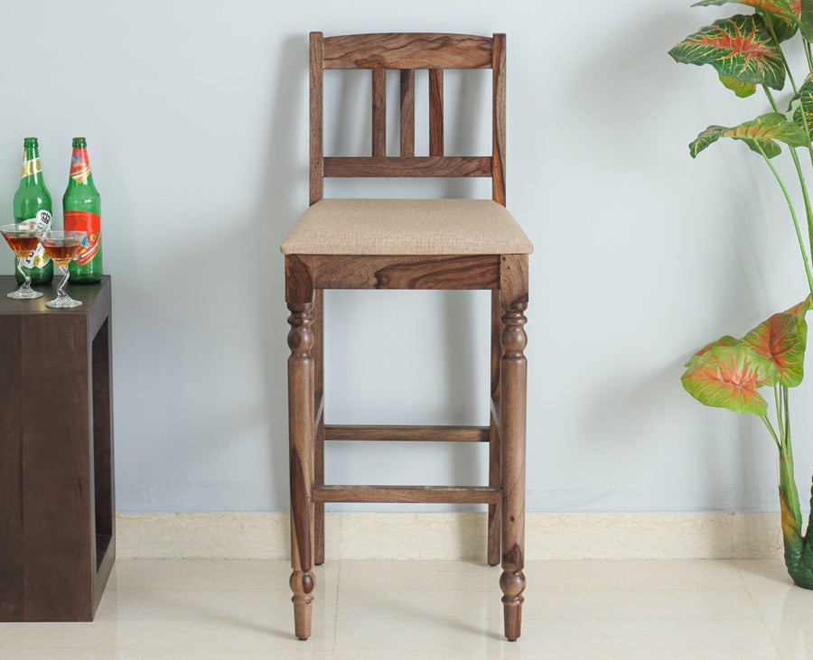 Belgium Sheesham Wood bar Chair - Bar Chairs - Furniselan - Grey-Finish