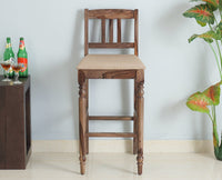 Belgium Sheesham Wood bar Chair - Bar Chairs - Furniselan - Grey-Finish