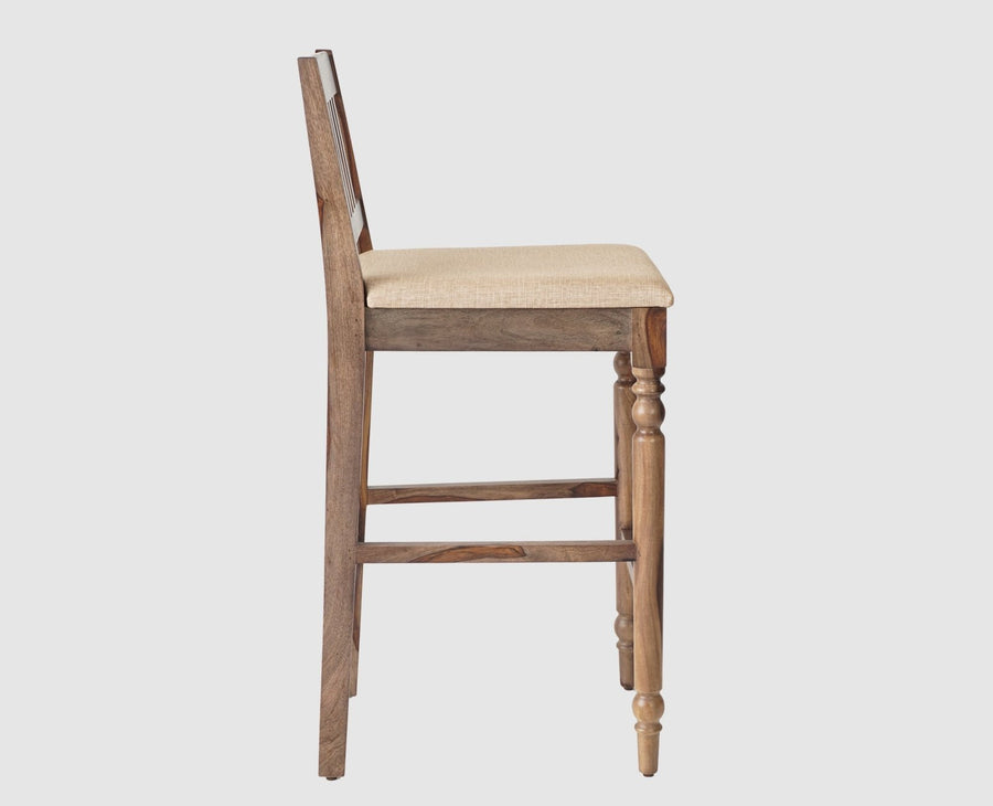Belgium Sheesham Wood bar Chair - Bar Chairs - Furniselan - Grey-Finish