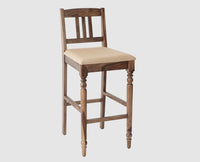 Belgium Sheesham Wood bar Chair - Bar Chairs - Furniselan - Grey-Finish