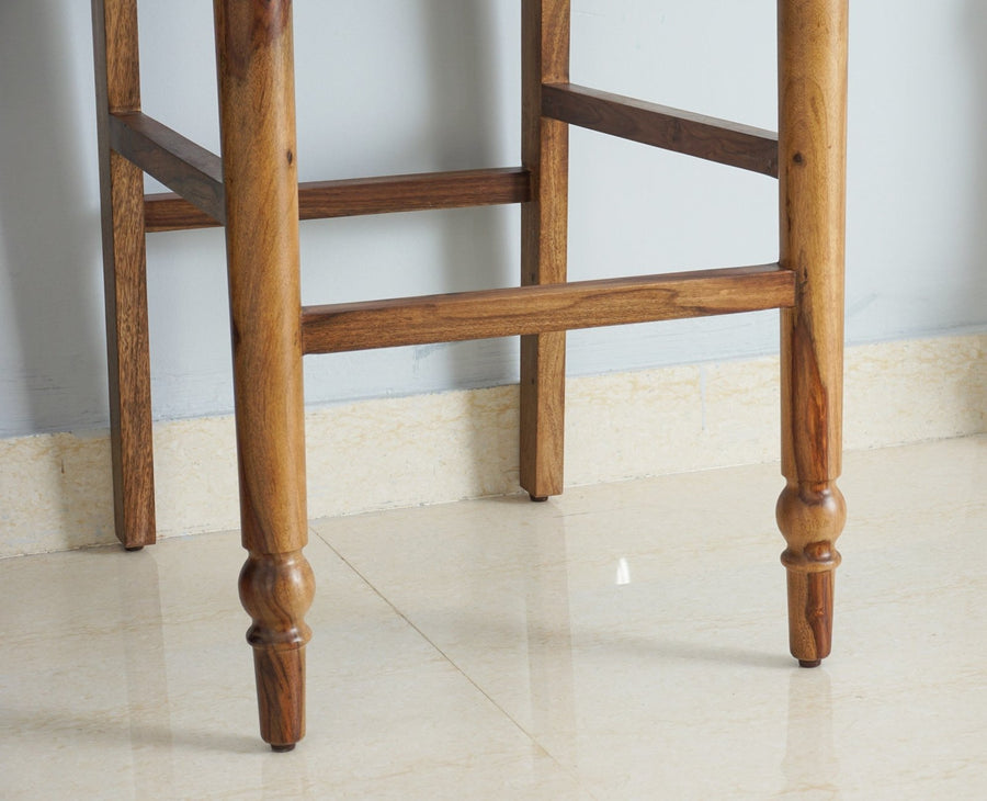Belgium Sheesham Wood bar Chair - Bar Chairs - Furniselan - Teak-Finish