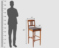 Belgium Sheesham Wood bar Chair - Bar Chairs - Furniselan - Maple-Finish