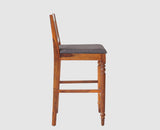 Belgium Sheesham Wood bar Chair - Bar Chairs - Furniselan - Maple-Finish