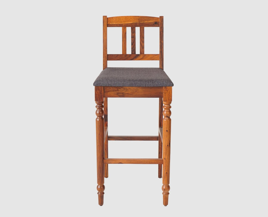 Belgium Sheesham Wood bar Chair - Bar Chairs - Furniselan - Maple-Finish