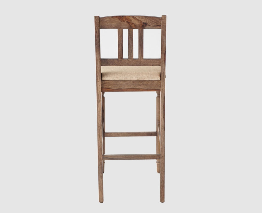 Belgium Sheesham Wood bar Chair - Bar Chairs - Furniselan - Grey-Finish