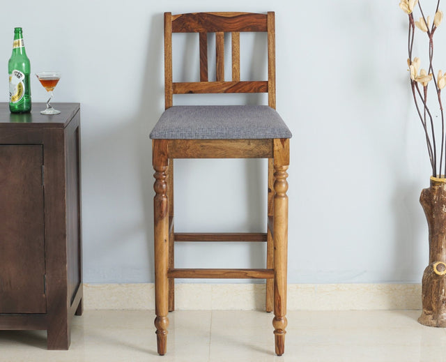 Belgium Sheesham Wood bar Chair - Bar Chairs - Furniselan - Teak-Finish