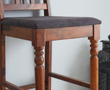 Belgium Sheesham Wood bar Chair - Bar Chairs - Furniselan - Maple-Finish