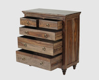 Belgium Sheesham Wood Chest Of Drawer - Furniselan - Grey-Finish