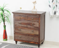 Belgium Sheesham Wood Chest Of Drawer - Furniselan - Grey-Finish