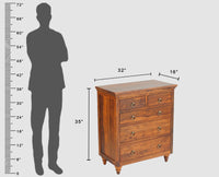 Belgium Sheesham Wood Chest Of Drawer - Furniselan - Maple-Finish
